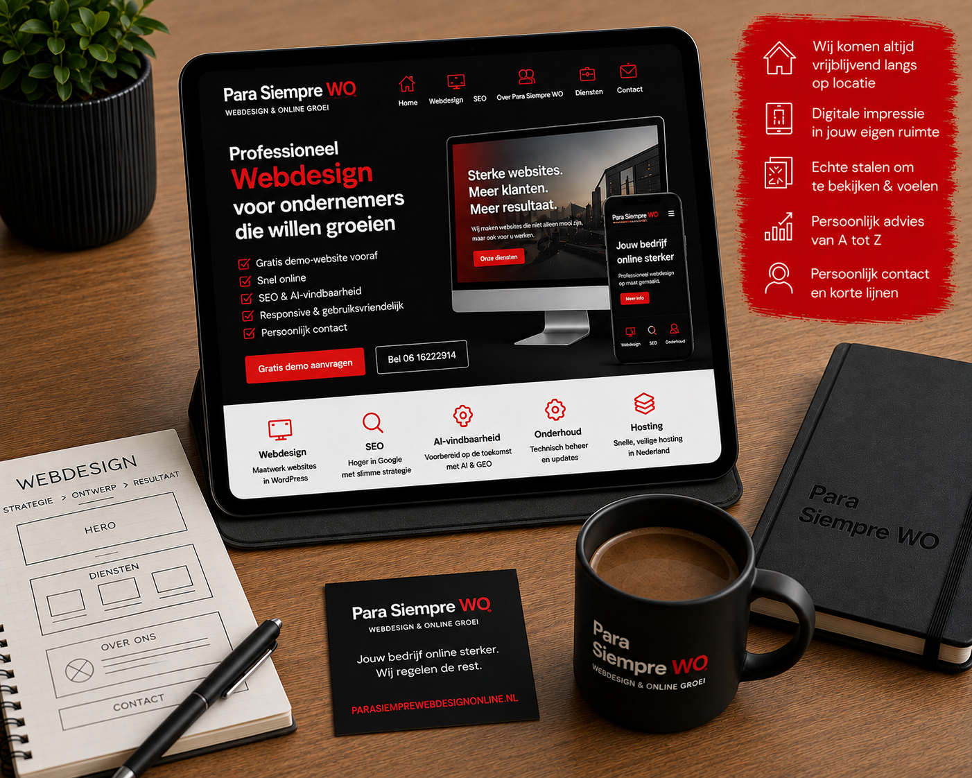 Webdesign SEO en AI-vindbaarheid door Para Siempre Webdesign Online