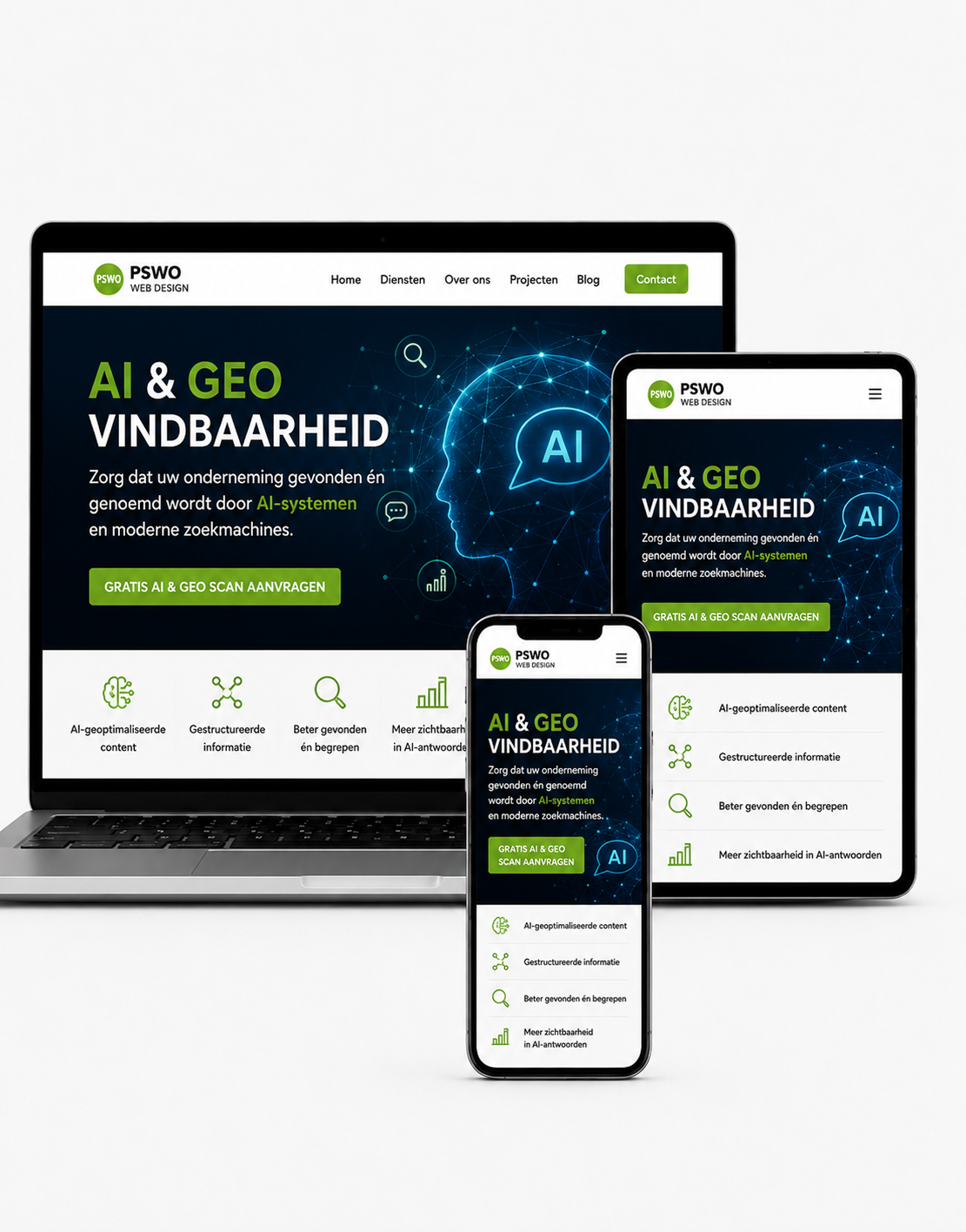 AI vindbaarheid en GEO optimalisatie AI vindbaarheid en GEO optimalisatie voor websites door PSWO