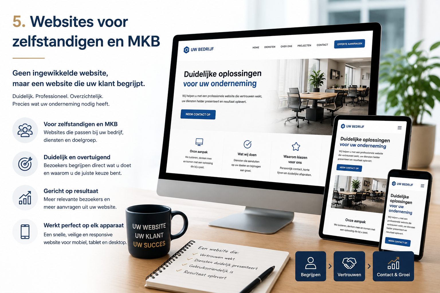 Professionele websites voor zelfstandigen en MKB-bedrijven