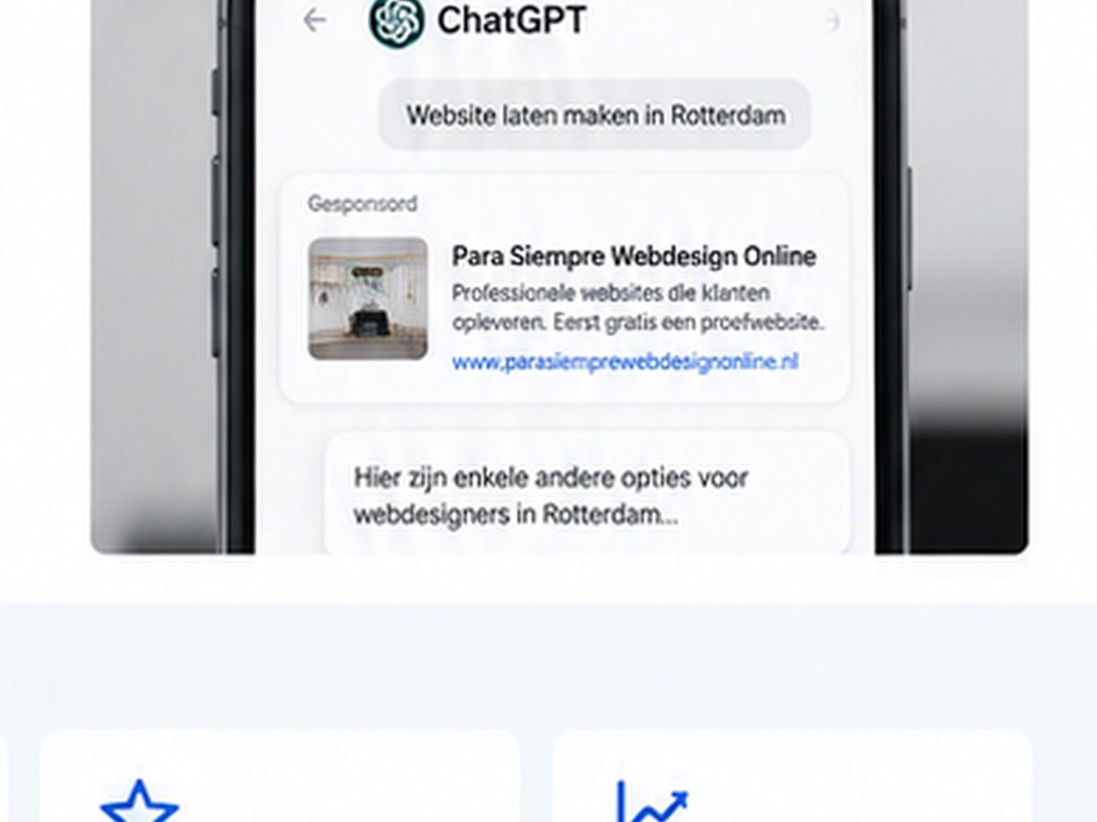 Voorbeeld van een ChatGPT-advertentie die aansluit op de context van een gesprek